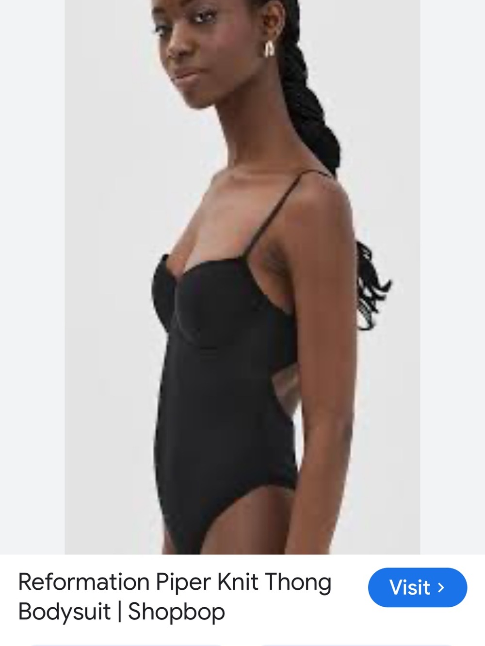 Reformation Piper Knit Thong Bodysuit